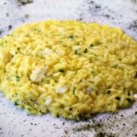 risotto di pesce allo zafferano al ristorante di pesce pescara